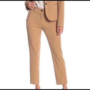 J. Crew Slim Ankle Cropped Dress Pants (Camel, 10)